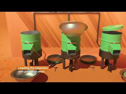 Low-pressure steam boiler powered by groundnut shell combustion