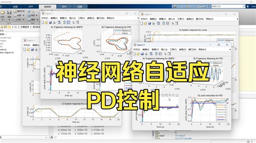 移动机械臂轨迹跟踪四种控制实现：传统PID控制器、改进自适应PID控制器、单神经元自适应PD控制器、多层神经网络自适应PD控制器