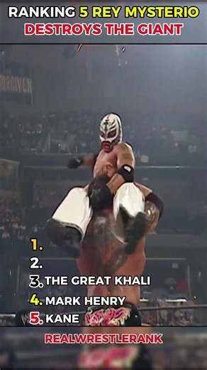 Ranking 5 Times Rey Mysterio Destroyed Giants 😱🔥 | David vs Goliath Moments! #wwe #reymysterio