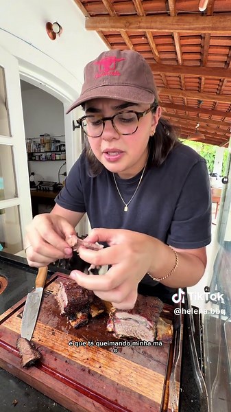 Costela na churrasqueira