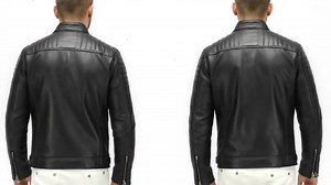 Men's Distressed Black Leather Cafe Racer Jacket: Sheepskin Biker Coat. - Etsy