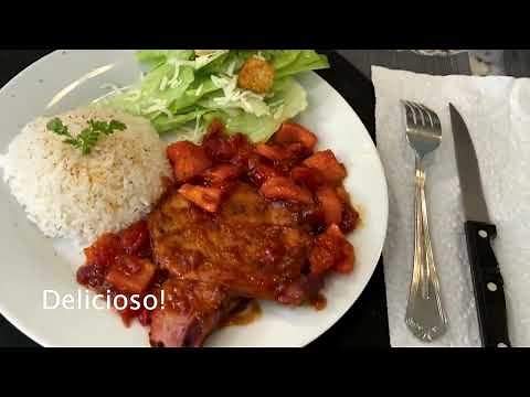 Receta de chuletas de cerdo ahumadas en salsa agridulce