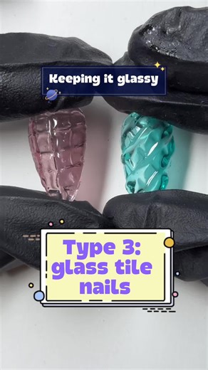 Another day, another glass nail tutorial! Glass tile nails are one of my favorite styles of glass nail, though it’s probably the more challenging option for me personally 😅 shoutout to @She Sew Nailed It for her great breakdowns of how she does these! #nailart #nailarttutorial #nailsofinstagram