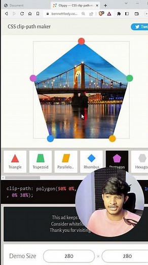 2/100 Tricks: CSS Clip-path | HTML CSS JS Animation and Effects #webdevelopment #html #css #js #code
