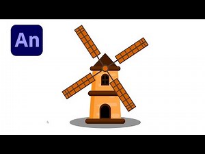Adobe Animate #7: How to draw in Adobe Animate like a Pro, drawing and animating a Windmill