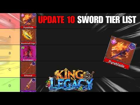 Sword Tier List For Update 10 | King Legacy