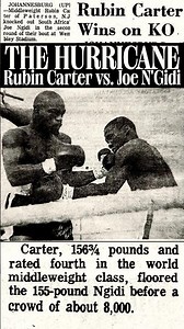 One Of RUBIN "Hurricane" CARTER's KNOCKOUTs was of JOE N'GIDI ! Welt.W. & Midd.W. Champ of AFRICA