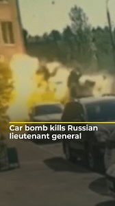 Surveillance cameras captured the moment a blast outside Moscow killed Russian Lieutenant General Yaroslav Moskalik. He reportedly was walking past a car in a residential area when the explosion occurred. | Al Jazeera English