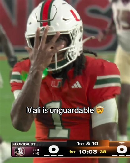 Three Florida State defenders couldn't stop Malachi Toney 😭🔥 #cfb #miami #football