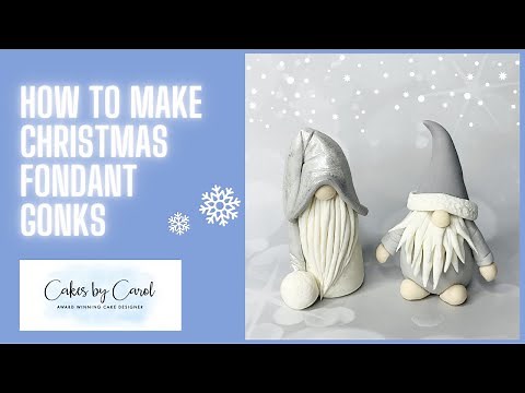 How to Make Christmas Fondant Gonks - Gnomes | Step-by-Step Tutorial Using Saracino Modelling Paste