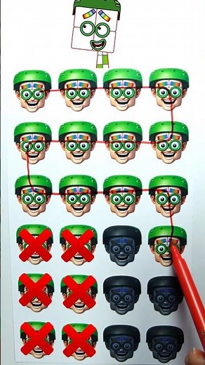 Sprunki OC 14 Numberblocks Phase Human Version 2 Line Connect Matching Puzzle #sprunki