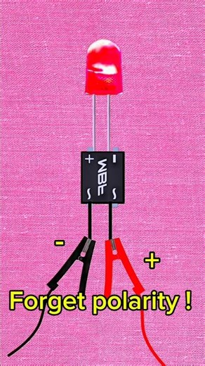 The No Polarity LED Experiment ! #led #experiment #shorts