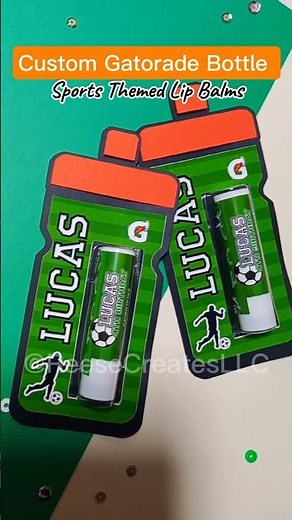 ⚽🥅 Sports Themed Gatorade Bottle Lip Balms 😍 #partyfavor #gatorade #sports #soccer #papercrafters