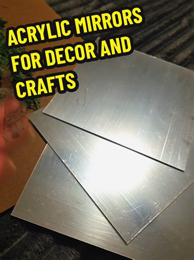 Get crafty with these acrylic mirrors! They're lightweight and you don't have to worry about anything shattering. They're also flexible. You can use these for so many things. I may even put them in picture frames. I really don't know yet but these will be fun to play with!! #mirror #acrylicmirror #diycraft #crafting #mirrorart