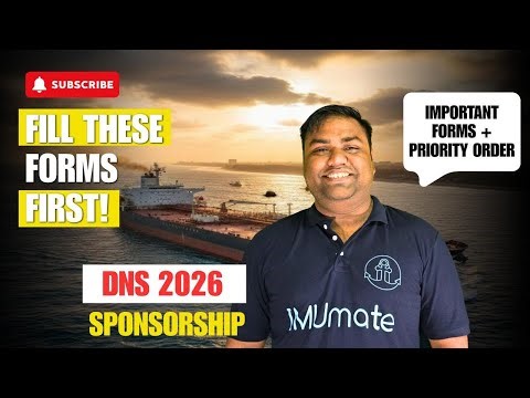 Fill THIS Forms First! DNS Sponsorship 2026 | Important Forms + Priority Order | Merchant Navy