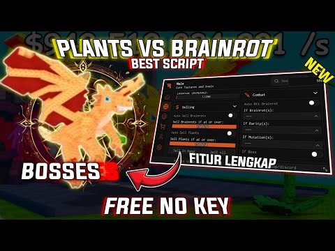 PLANTS VS BRAINROTS Script Pastebin 2025 AUTO FARM, FAST ATTACK, BUY, FUSE, PLANT, SELL (NO KEY) 🌈🌻