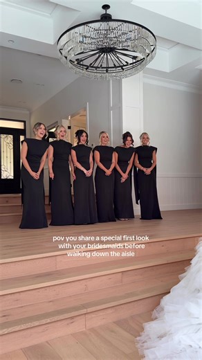 first look with bridesmaids will always have our heart #bridesmaids #firstlookbridesmaids #weddingfirstlook