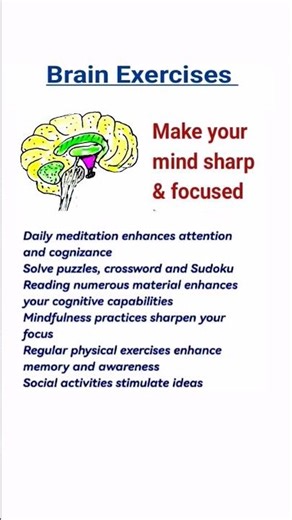 Brain Exercises: Make Your Mind Sharp & Focused