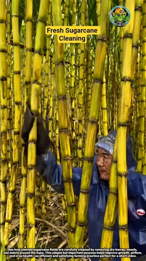 Fresh Sugarcane Field Cleaning Method 🌱🚜