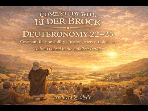 Come Study With Me — Elder Brock | Deuteronomy 22–25 | Covenant Living, Justice, and Mercy