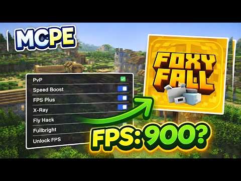FoxyFall FPS CLIENT for MCPE 1.21+ 🦊🔥 | Massive FPS Boost, Lag Fix & Clean UI! 🚀⚡