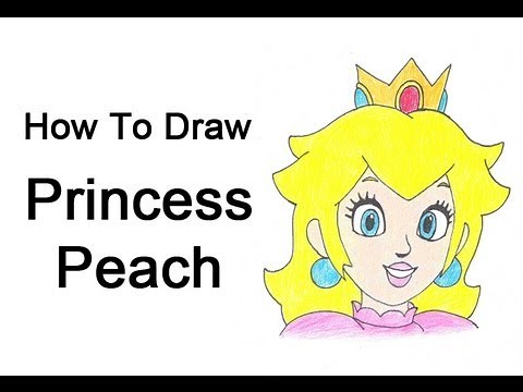 How to Draw Princess Peach (Super Mario Bros.)