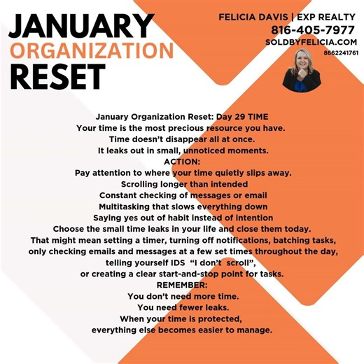 January Organization Reset: Day 29 TIME