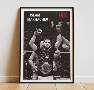 Poster Islam Makhachev Custom UFC Digital Poster, Personalized MMA Art Print for Home Decor, Gift for Him - Etsy