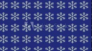 A white snowflake icon, animated as a repeated pattern, floating from the bottom right to the upper left angle of the screen. Seamless loop.