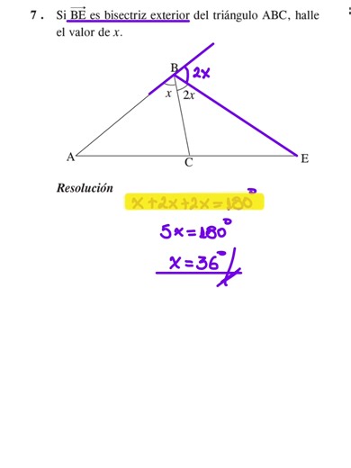 Bisectriz Exterior y Su Aplicación en Triángulos