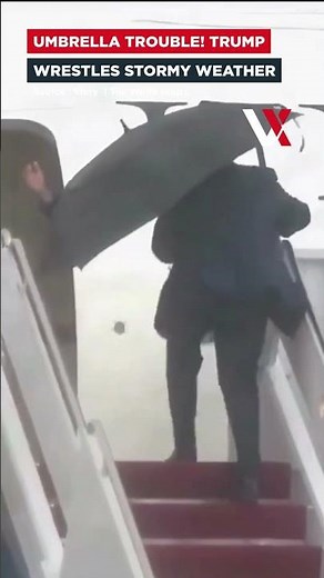 Trump Battles Wind & Rain While Boarding Air Force One For Pennsylvania Trip | VERTEX