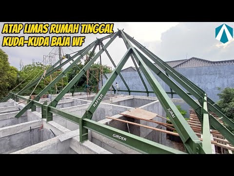 WF steel truss pyramid roof