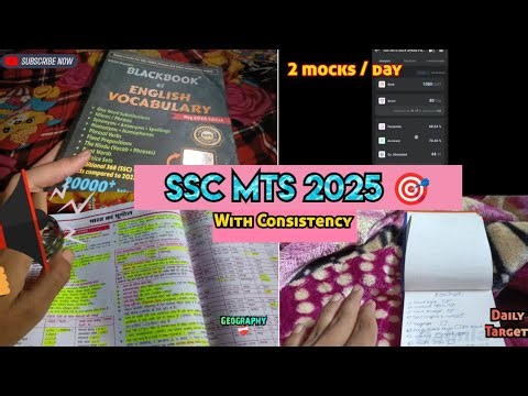 SSC MTS 2025 🎯 STUDY WITH CONSISTENCY 📚 #youtubevideo