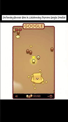 Google Doodle Celebrating Popcorn Gameplay | Butter Boss #shorts