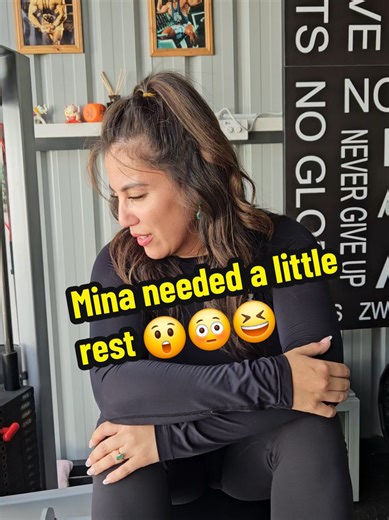 Mina Takes a Break After Workout