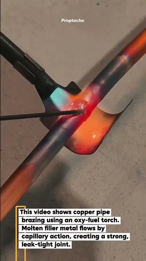 Torch Brazing Copper Pipe! #HVAC #Brazing #Plumbing #DIY