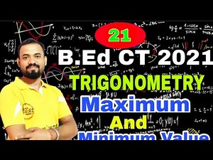 Max Min Value | Math | Class-21| B.Ed science CT Entrance 2021 | Odisha B.Ed CT 2021 | DG Sir