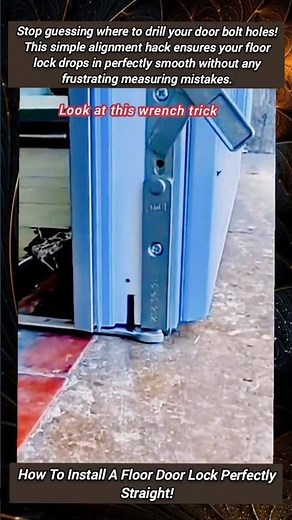How To Install A Floor Door Lock Perfectly Straight! #DoorLockHack #DIYProjects