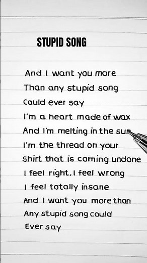 Stupid Song - Olivia Rodrigo (Lyrics)