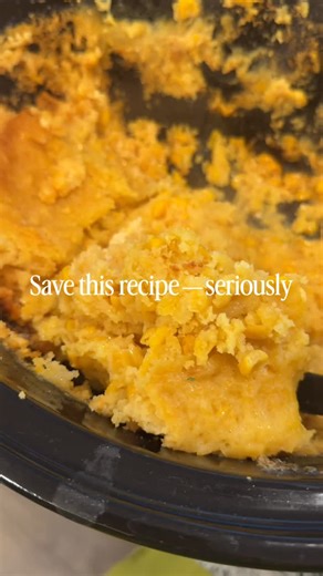 This Slow Cooker Jiffy Corn Casserole is a Thanksgiving must-make—creamy, cheesy, and made effortlessly in your crock pot. ✨ COMMENT RECIPE and I’ll DM it to you: https://mealswithmaria.site/crock-pot-corn-casserole-recipe/ | Meals With Maria