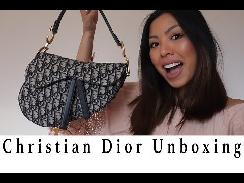 MY FIRST EVER Christian Dior Saddle Bag Unboxing! Oblique Monogram Medium