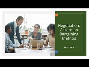 Negotiation: Ackerman Bargaining Method - How to negotiate and win your deal/How to save money