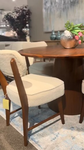 Your new favorite gathering spot. ✨ This round table brings warmth, texture, and effortless style to your home. 👏🏼🤍 | Ford's Furniture