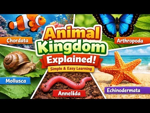 Animal kingdom| Animal Kingdom & Its Phylums | Easy Explanation for Kids