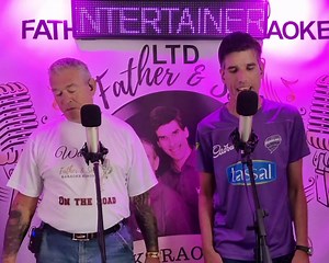 16K views · 2.4K reactions | Route 66 Rolling stones version . Hi you can find our CDs  for sale on our website www.fatherandsonthekaraokekings.uk in the shop section  You can use the online currency converter to work out the cost wherever you are in the world  https://www.xe.com/currencyconverter/ | Father and Son Karaoke Ltd Wal and Dion | Facebook