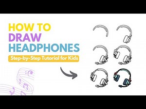 How to Draw Headphones – Fun Step by Step Drawing for Kids