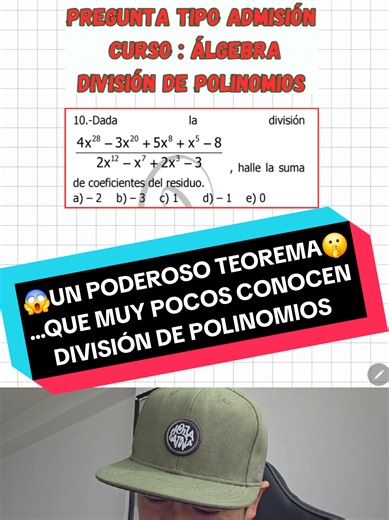 División de Polinomios: Suma de Coeficientes Explicada