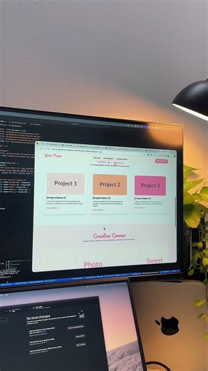 Would you use a cute portfolio template like this? 🤔 #shorts #portfolio #cute
