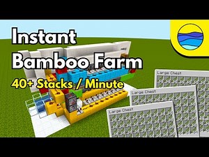 Fast Automatic Bamboo Farm - Minecraft 1.20
