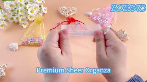 Organza Bags, White Organza Bags, 50Pcs, Sheer Organzas Bag 3 x 4 inch, Jewelry Gift Bags, Party Favor Bags with Drawstring, Mesh Gift Pouches Mini Candy Pouch for Wedding Christmas Party